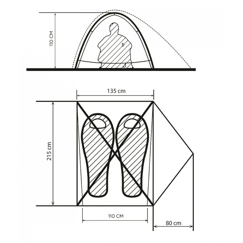 Merkloos Turbat Borzhava 2 Alu Lichtgewicht Tent 6 Merkloos Turbat Borzhava 2 Alu Lichtgewicht Tent - Afbeelding 6
