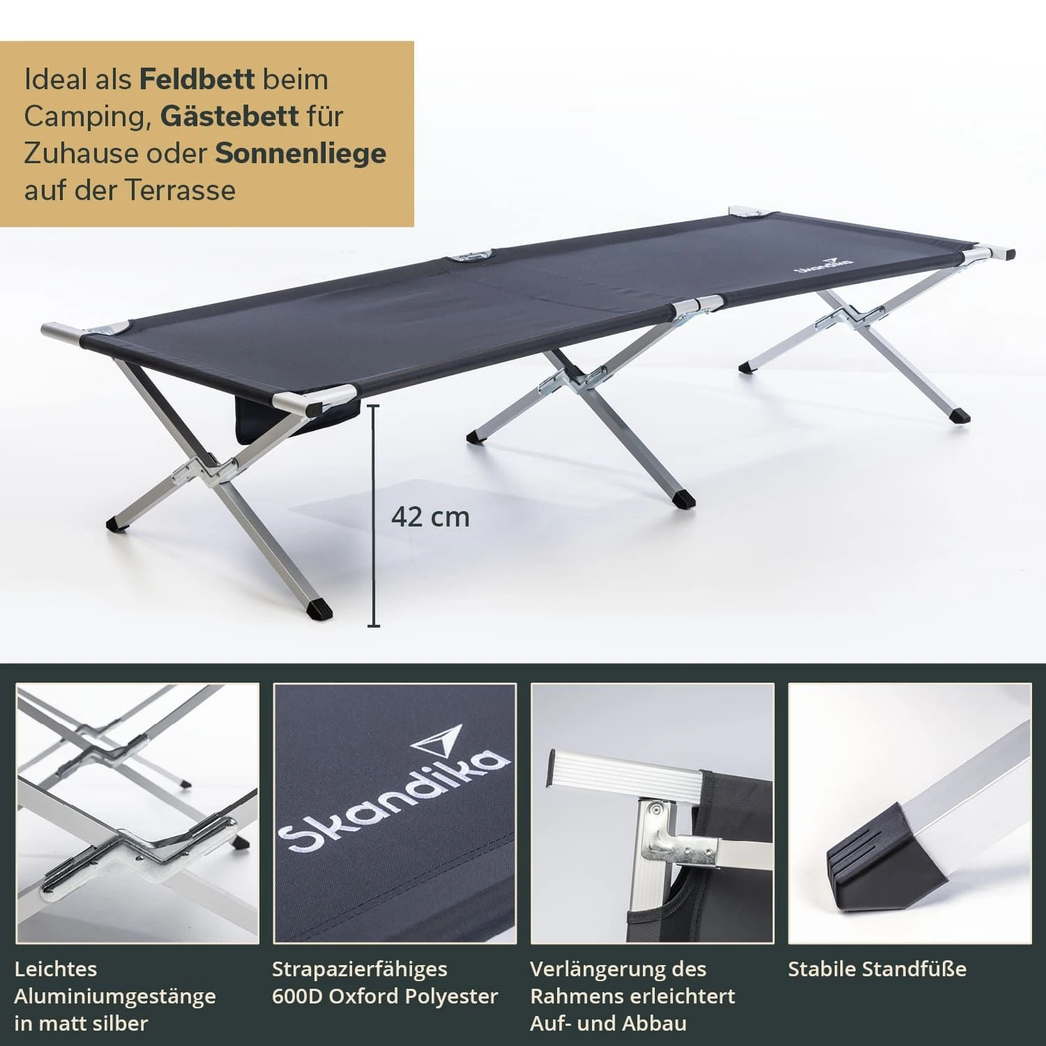 Skandika Vuoma Ligbed - Blue 2 Skandika Vuoma Ligbed - Blue - Afbeelding 2