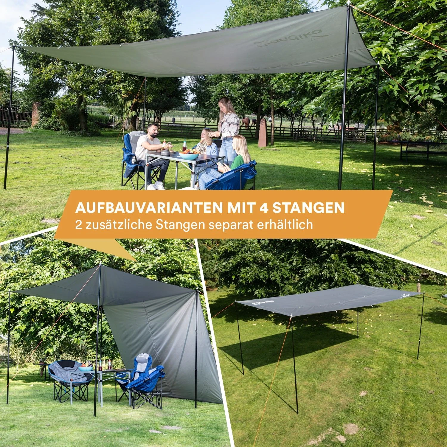 Skandika 5 X 3 Meter Schaduwdoek Met Telescopische Palen 3 Skandika 5 X 3 Meter Schaduwdoek Met Telescopische Palen - Afbeelding 3