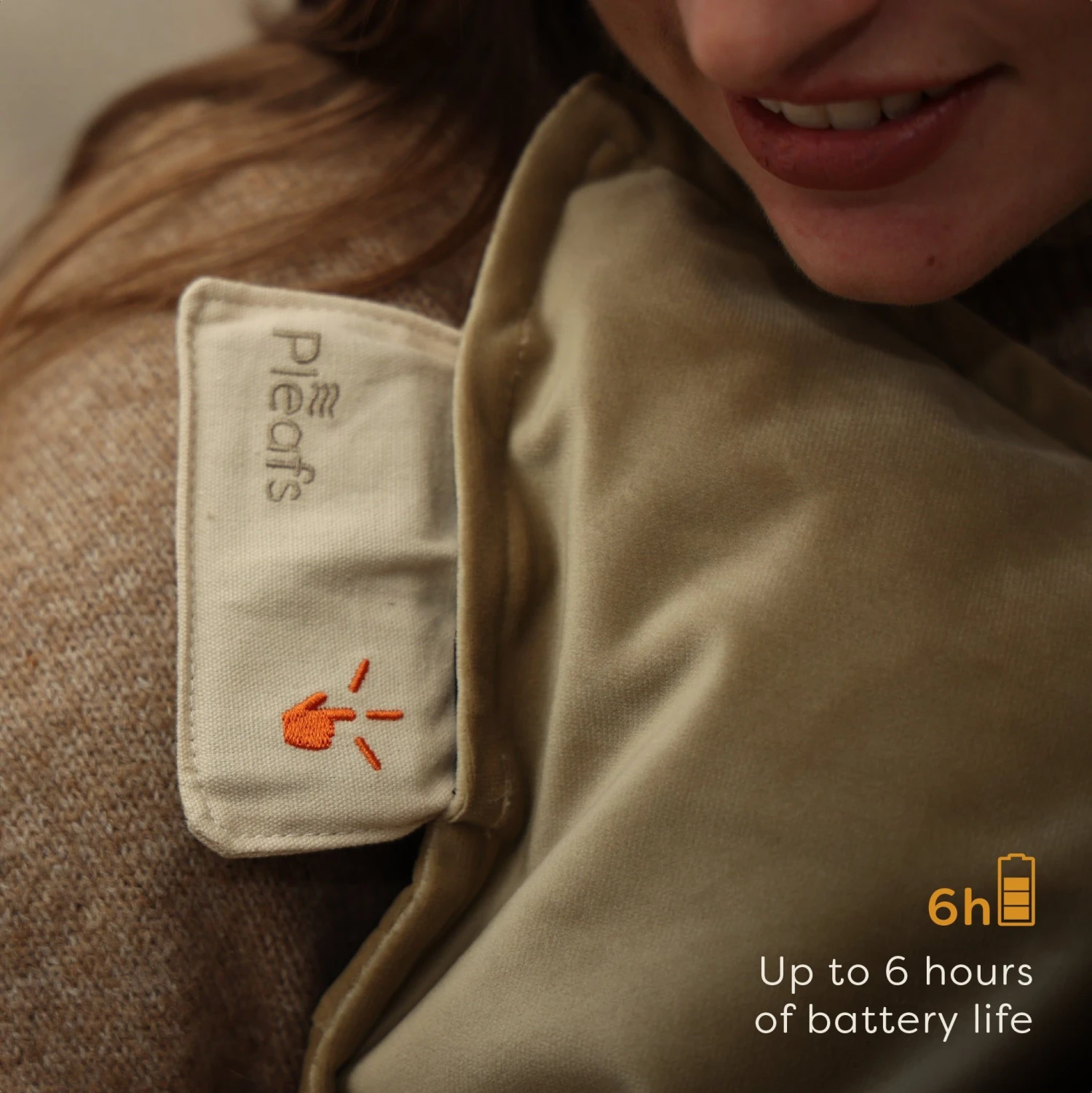 Pleafs Warmtekussen Plush 45x45cm - Crewel Tan 4 Pleafs Warmtekussen Plush 45x45cm - Crewel Tan - Afbeelding 4