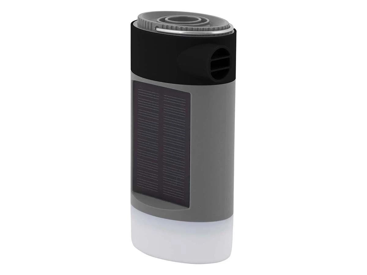 Bo-Camp Solar Pomp Met Lamp En Powerbank 1 Bo-Camp Solar Pomp Met Lamp En Powerbank