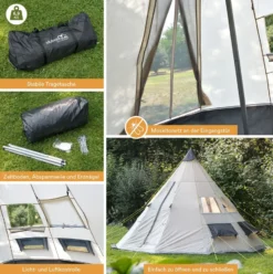 Skandika Tipi Goathi 365 Groepstent - Beige 9 Skandika Tipi Goathi 365 Groepstent - Beige -Merkloos Winkel 66213c93900b32.41779389