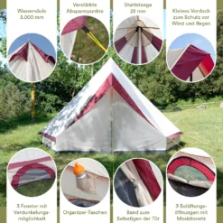 Skandika Tipi Comanche 400 Groepstent - Beige -Merkloos Winkel 66219f04072a26.89767062