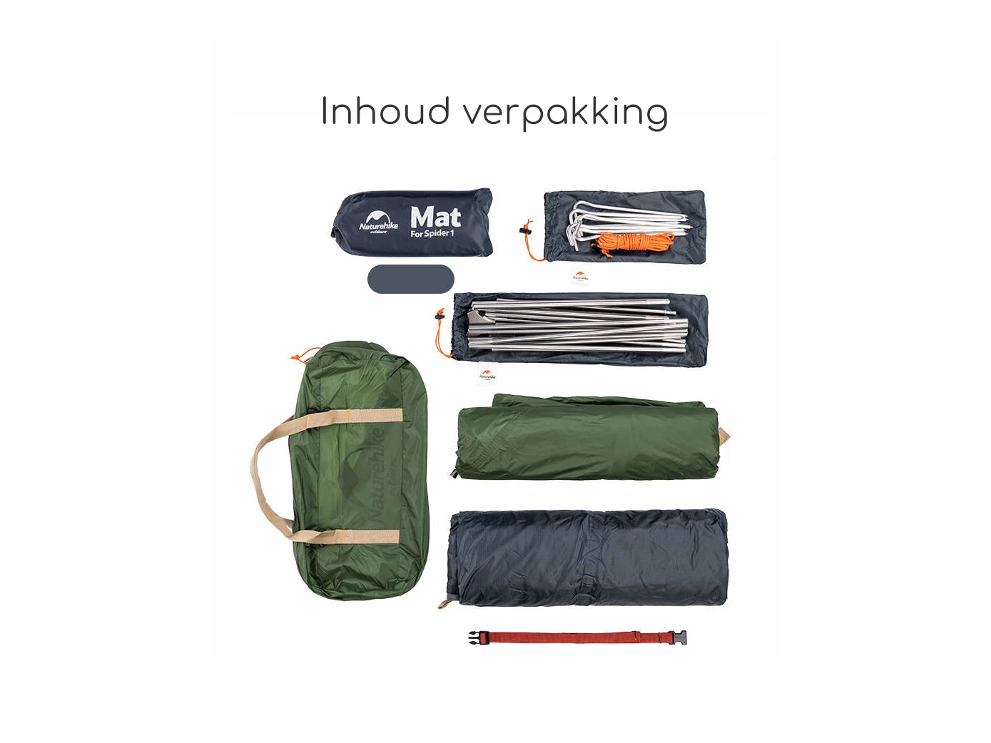 Naturehike Spider 1 Persoons Tent - Green 3 Naturehike Spider 1 Persoons Tent - Green - Afbeelding 3
