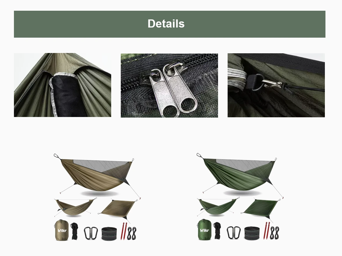 Hikr 2 Persoons Hangmat - Brown 4 Hikr 2 Persoons Hangmat - Brown - Afbeelding 4