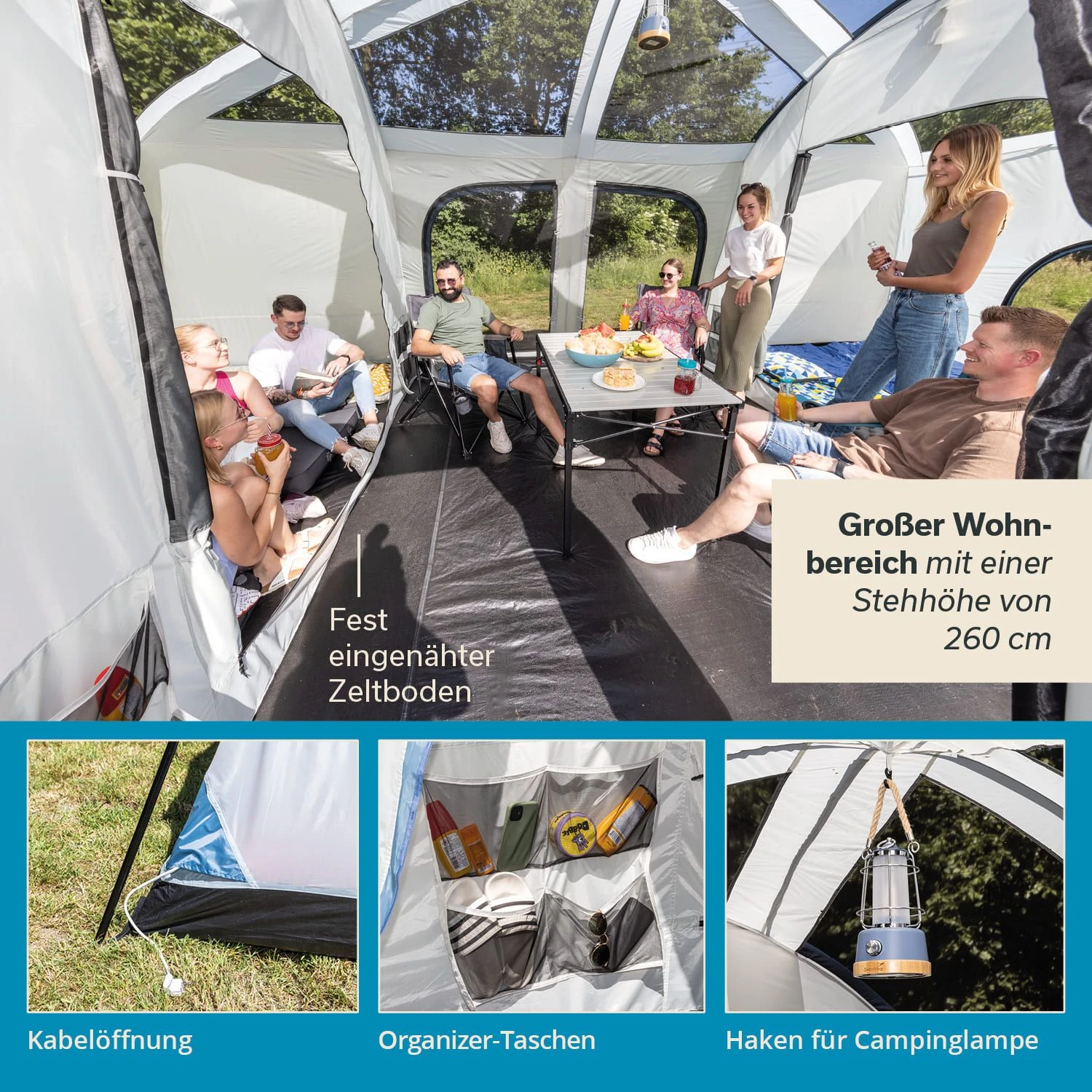 Skandika Tonsberg 10 Tunneltent 3 Skandika Tonsberg 10 Tunneltent - Afbeelding 3