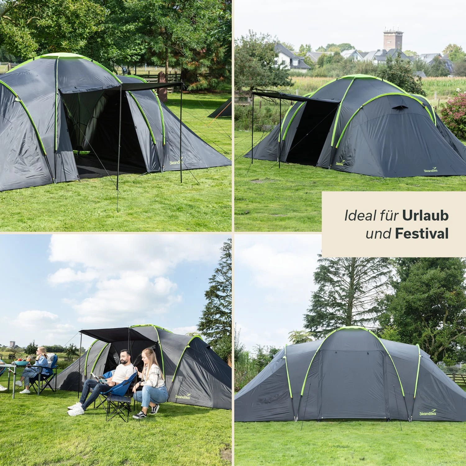 Skandika Daytona 6 Antraciete Koepeltent 2 Skandika Daytona 6 Antraciete Koepeltent - Afbeelding 2