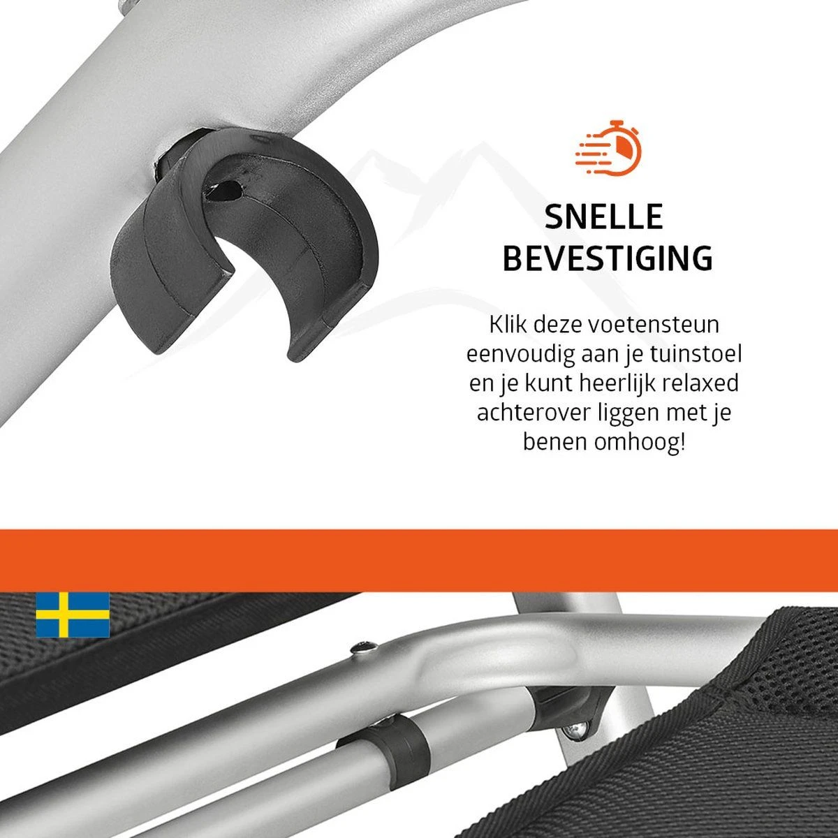 Campout 48 X 76 Cm Voetensteun - Black 4 Campout 48 X 76 Cm Voetensteun - Black - Afbeelding 4