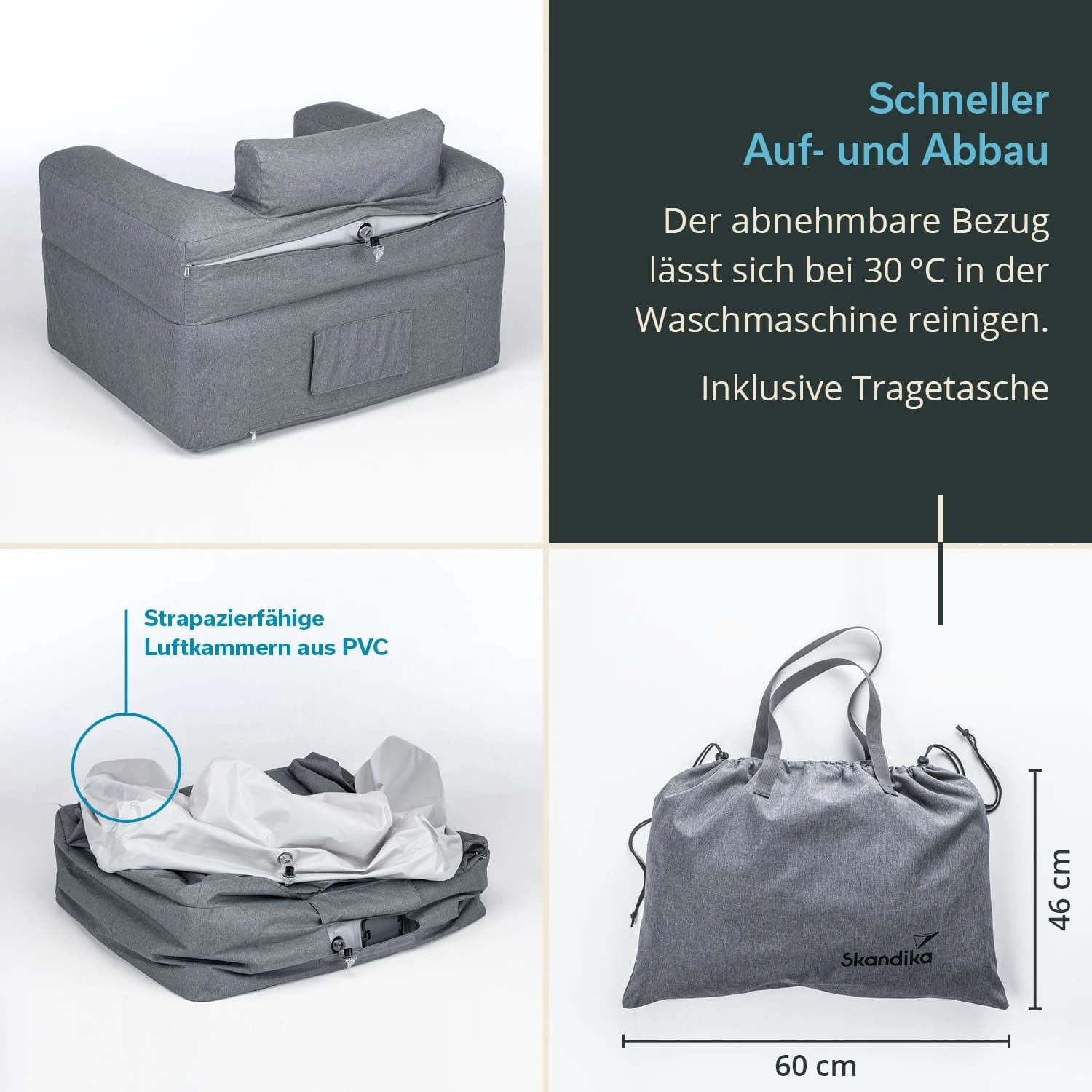 Skandika Easy Air Single Opblaasbare Stoel 5 Skandika Easy Air Single Opblaasbare Stoel - Afbeelding 5