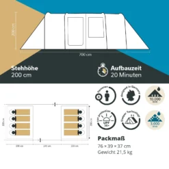 Skandika Casablanca 8 Sleeper Protect Tunneltent -Merkloos Winkel 66a35ea48046c4.11422359