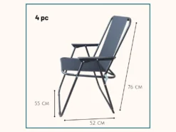 HIXA Strandstoel - Set Van 4 -Merkloos Winkel 66a37ac3ba5419.45703235