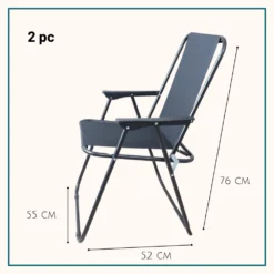 HIXA Strandstoel - Set Van 2 -Merkloos Winkel 66a381cc30fab4.57486243