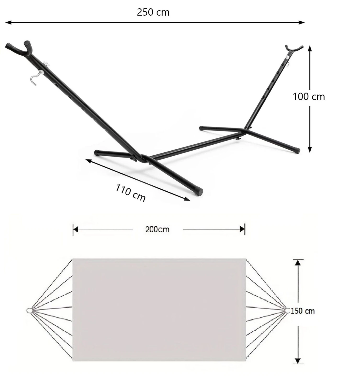 Campingwise Hangmat Met Standaard 4 Campingwise Hangmat Met Standaard - Afbeelding 4