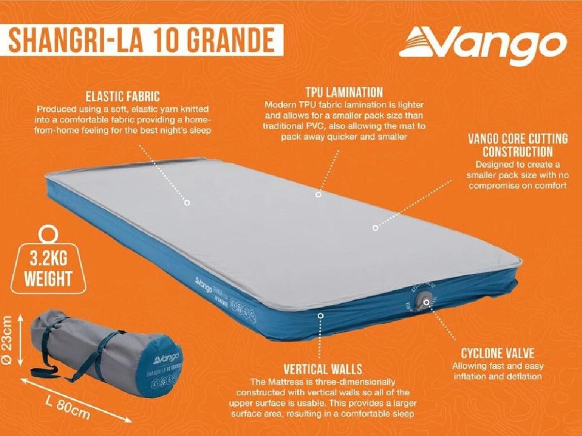Vango Shangri-La II 10 Grande Slaapmat 3 Vango Shangri-La II 10 Grande Slaapmat - Afbeelding 3