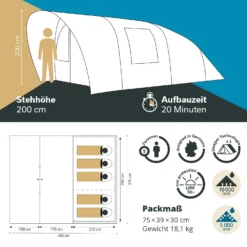 Skandika Hafslo 5 Sleeper Protect Tunneltent -Merkloos Winkel 692da698bd9e493d