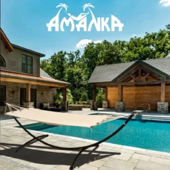 AMANKA 300 X 100 Hangmat Met Frame - Beige -Merkloos Winkel 6ecf78a1b9afe940