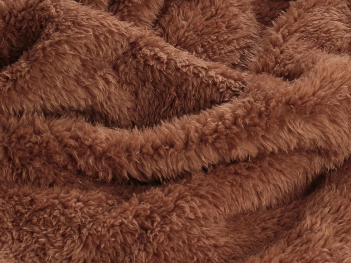 Merkloos PHLOX Teddy 130 X 170 Cm Plaid - Camel Bruin 3 Merkloos PHLOX Teddy 130 X 170 Cm Plaid - Camel Bruin - Afbeelding 3