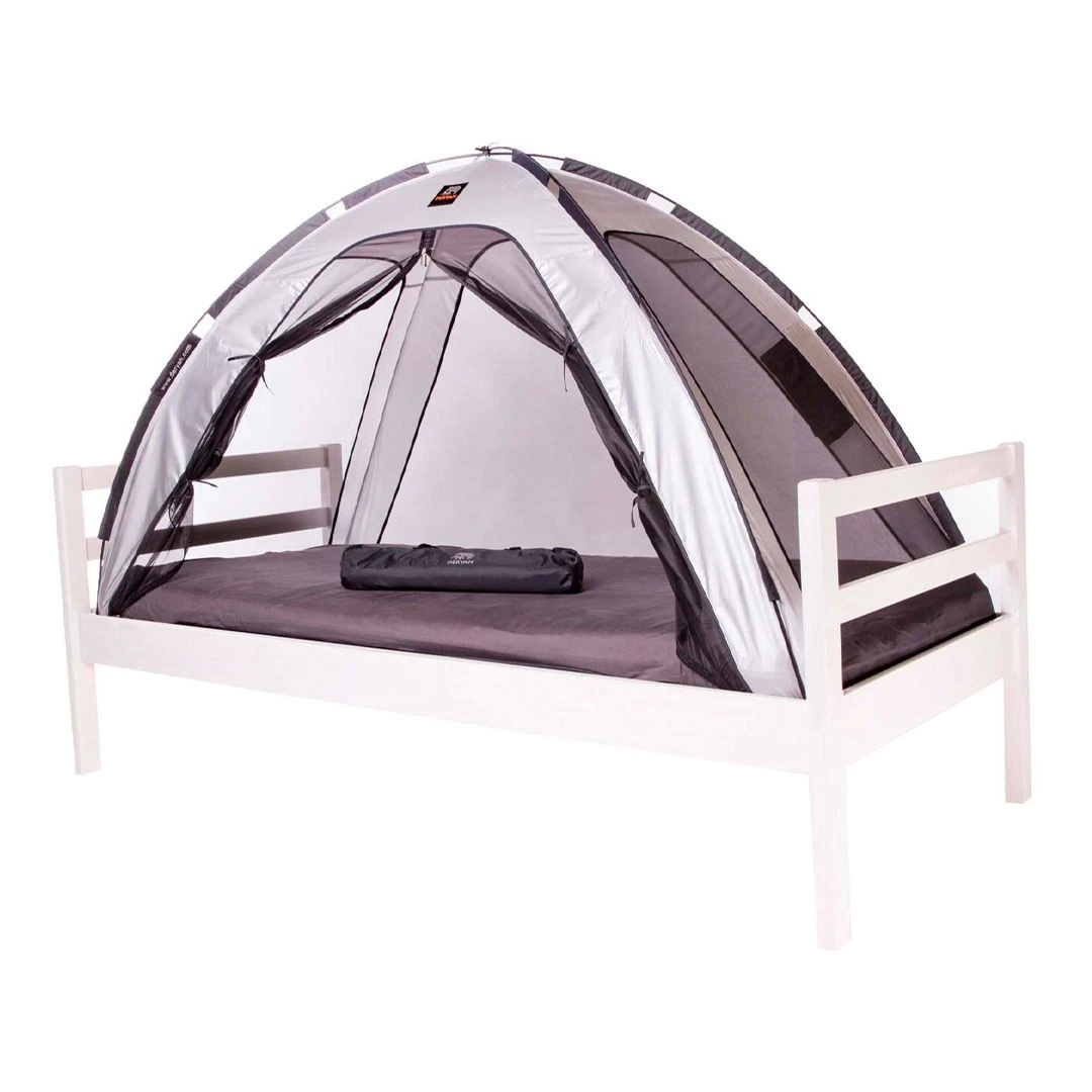 Deryan Luxe Zilveren Bedtent Klamboe 1 Deryan Luxe Zilveren Bedtent Klamboe