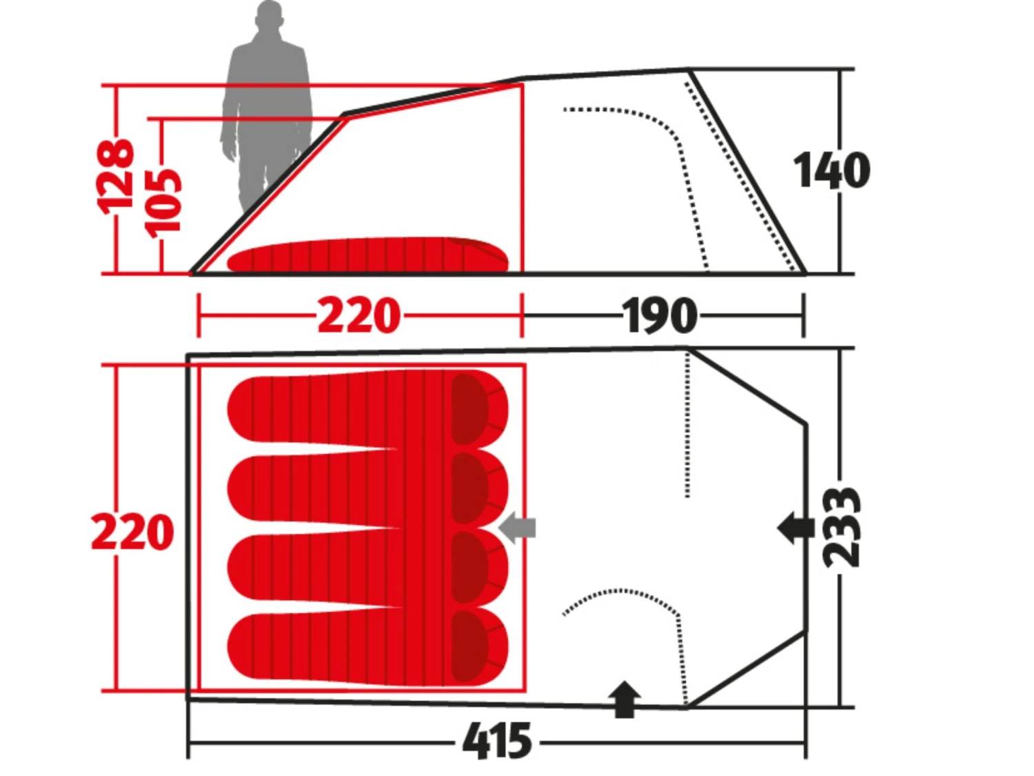 Wechsel Intrepid 4 Tunneltent 5 Wechsel Intrepid 4 Tunneltent - Afbeelding 5