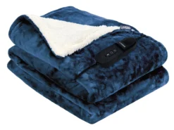 Luvego Fleece/sherpa Elektrische Deken - Dark Blue