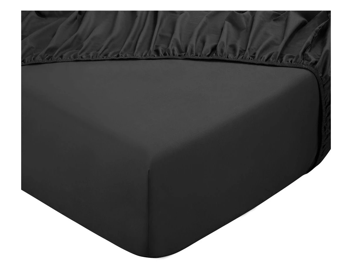 DoubleDry Home 90 X 200 Cm Hoeslaken - Zwart 1 DoubleDry Home 90 X 200 Cm Hoeslaken - Zwart