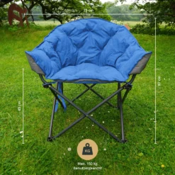 Skandika Moonchair Premium XL Vouwstoel - Blue 8 Skandika Moonchair Premium XL Vouwstoel - Blue -Merkloos Winkel 83c02bf7010b3e16