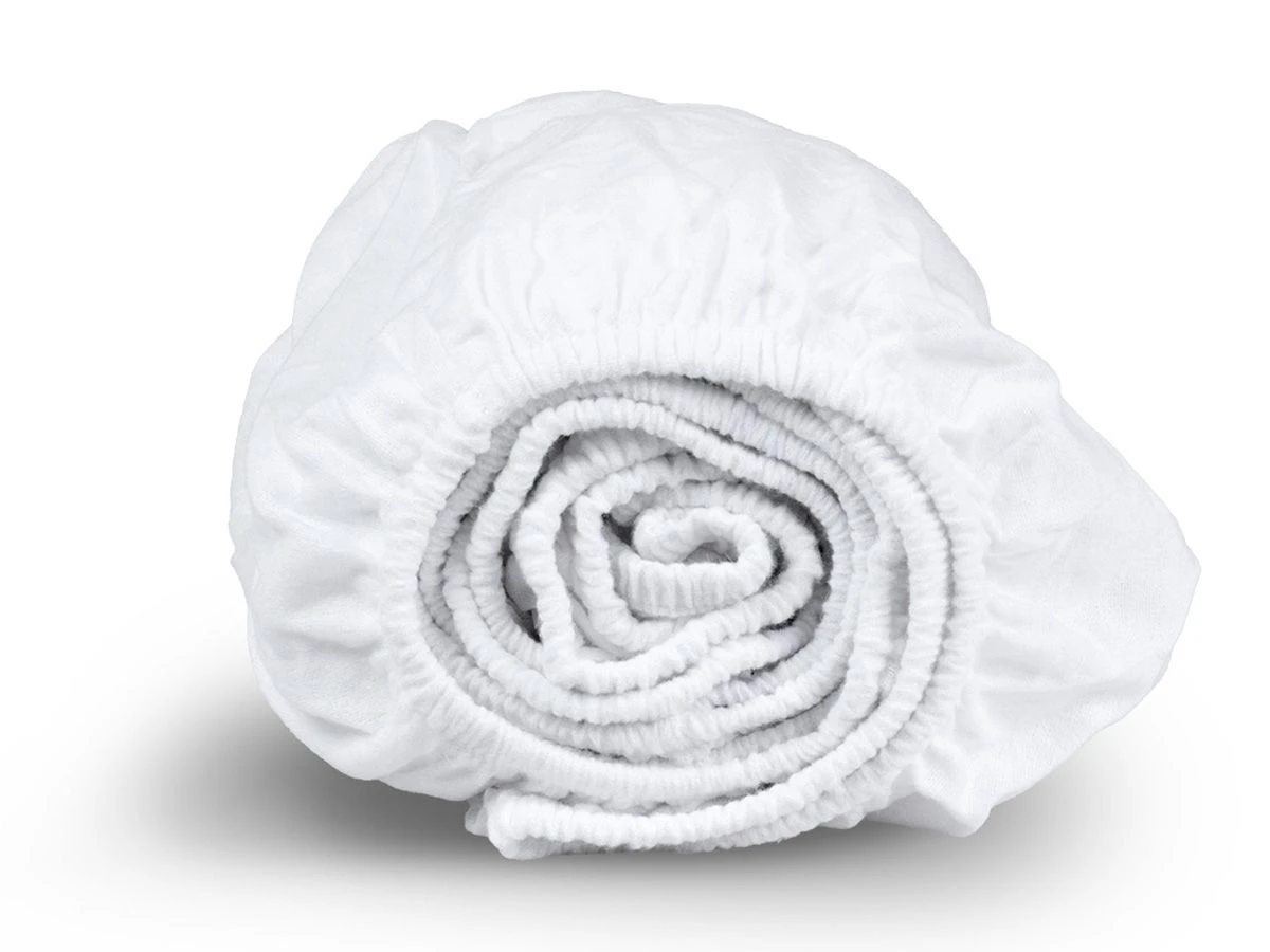 DoubleDry Flanel 90 X 200 Cm Hoeslaken - Wit 3 DoubleDry Flanel 90 X 200 Cm Hoeslaken - Wit - Afbeelding 3