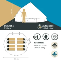 Skandika Tipii 400 Technical Cotton Tent -Merkloos Winkel 8e2494d0cdc8fc7b