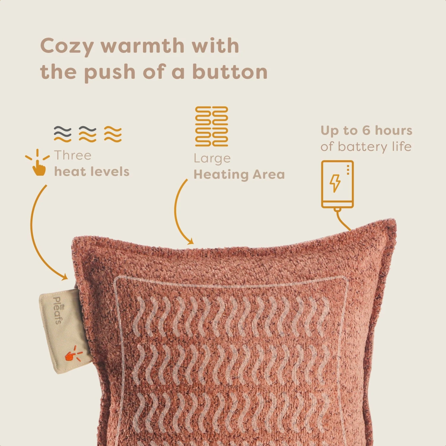 Pleafs Warmtekussen Boho 45x45cm - Spicy Mix 3 Pleafs Warmtekussen Boho 45x45cm - Spicy Mix - Afbeelding 3