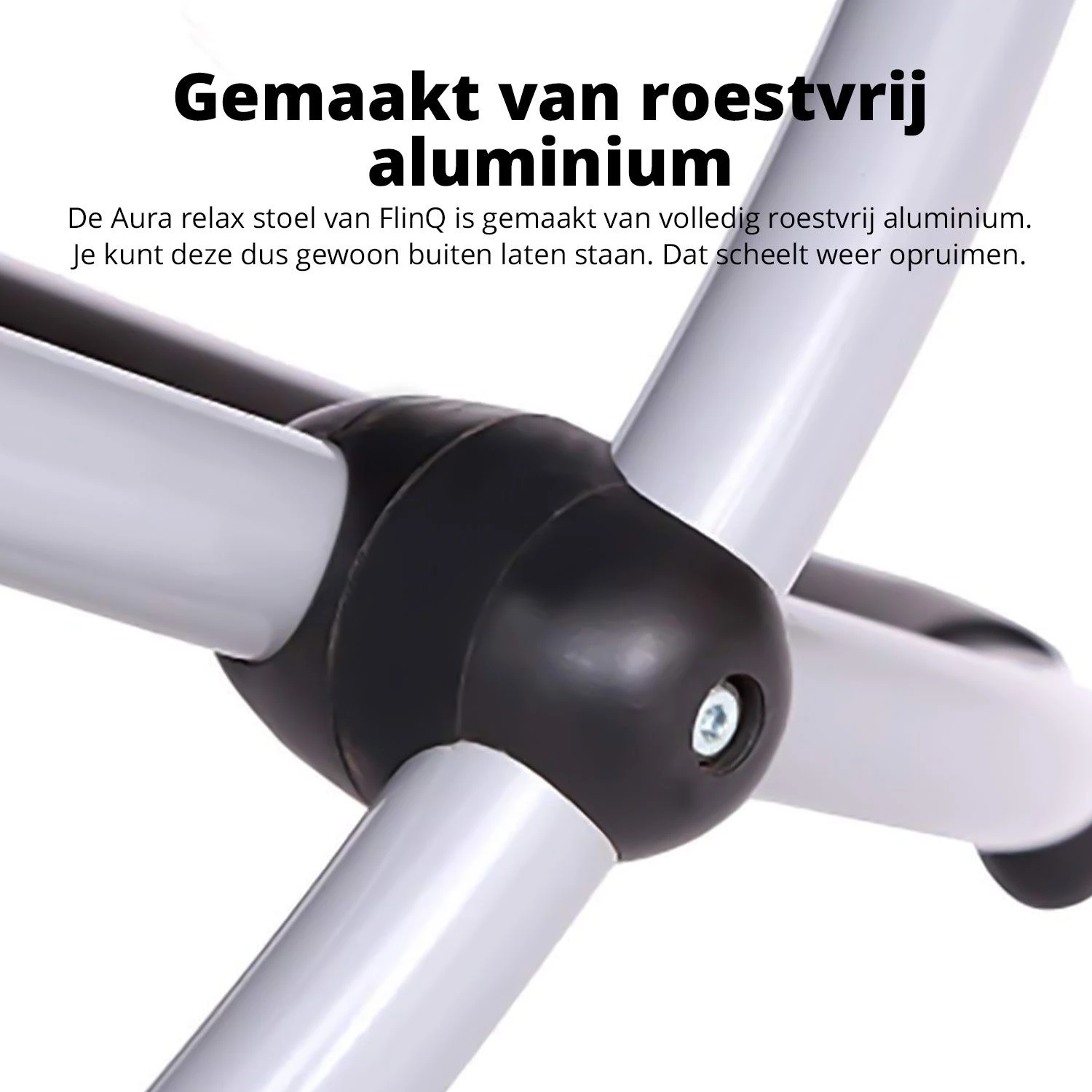 FlinQ Aura Opvouwbare Loungestoel - Antraciet 3 FlinQ Aura Opvouwbare Loungestoel - Antraciet - Afbeelding 3