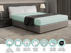 DoubleDry Flanel 90x200 Cm Hoeslaken - Mint 9 DoubleDry Flanel 90x200 Cm Hoeslaken - Mint -Merkloos Winkel 92af67c9d4d24c2a