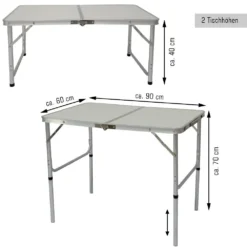 AMANKA 90x60 Hoogte Verstelbare Kampeertafel Met 2 Krukjes 9 AMANKA 90x60 Hoogte Verstelbare Kampeertafel Met 2 Krukjes -Merkloos Winkel 93c9f8212fe89925