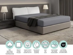 DoubleDry Flanel 90x200 Cm Hoeslaken - Grijs 9 DoubleDry Flanel 90x200 Cm Hoeslaken - Grijs -Merkloos Winkel 94991d1fc6cb6fbd