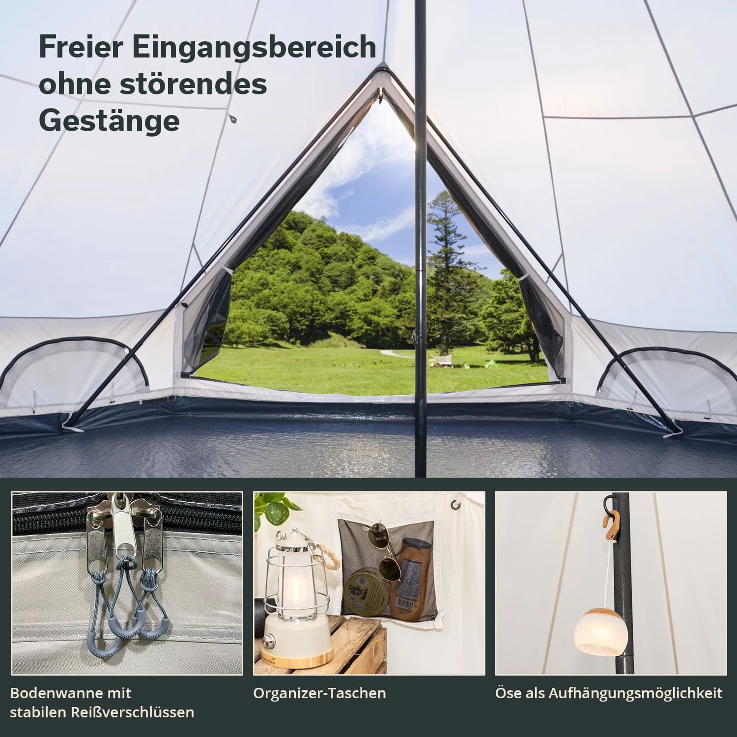 Skandika Tipi Kuopio 400 Protect Groepstent 2 Skandika Tipi Kuopio 400 Protect Groepstent - Afbeelding 2