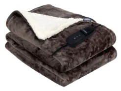 Luvego Fleece/sherpa Elektrische Deken - Dark Brown