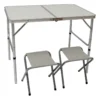 AMANKA 90x60 Hoogte Verstelbare Kampeertafel Met 2 Krukjes