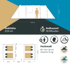 Skandika Hurricane 8 Sleeper Protect Tunneltent -Merkloos Winkel 9b0e403df55f7fad