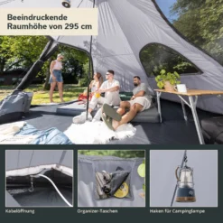 Skandika Hetta 460 Protect Tent - Grey -Merkloos Winkel ae789f809ddec501