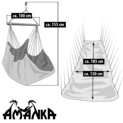 AMANKA 185 X 130 XXL Hangstoel - Ivory -Merkloos Winkel b490cb3f7436a861
