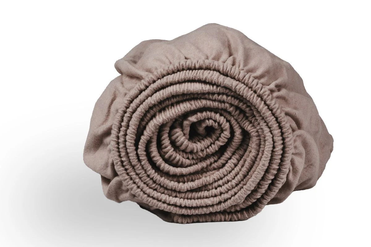 DoubleDry Flanel 90x200 Cm Hoeslaken - Beige 2 DoubleDry Flanel 90x200 Cm Hoeslaken - Beige - Afbeelding 2