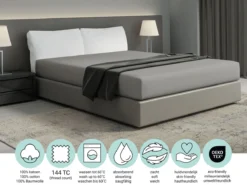 DoubleDry Home 140 X 200 Cm Hoeslaken - Grijs 9 DoubleDry Home 140 X 200 Cm Hoeslaken - Grijs -Merkloos Winkel c221e8a21ed4ad03