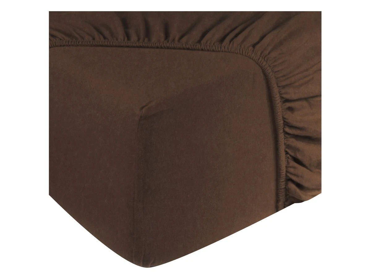 DoubleDry Flanel 90x200 Cm Hoeslaken - Bruin 1 DoubleDry Flanel 90x200 Cm Hoeslaken - Bruin