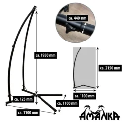 AMANKA 215 Cm Vrijstaande Hangstoelframe -Merkloos Winkel cc9e38694b9e246c