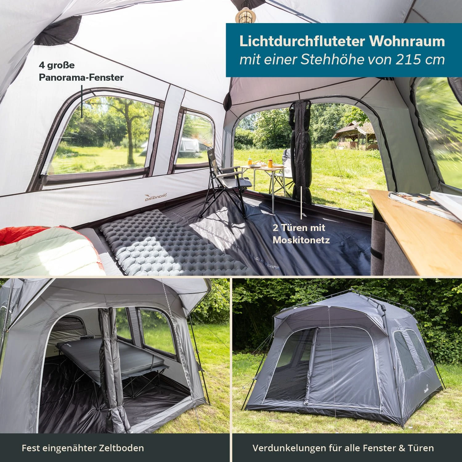 Skandika Hognes 4 Protect Quick-Start Dagtent 3 Skandika Hognes 4 Protect Quick-Start Dagtent - Afbeelding 3