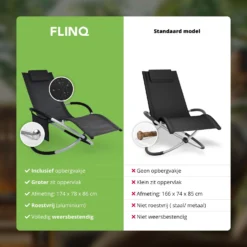 FlinQ Aura Opvouwbare Loungestoel - Antraciet 10 FlinQ Aura Opvouwbare Loungestoel - Antraciet -Merkloos Winkel ce05f3eaf3c2d09e