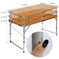 AMANKA 120x60 Bamboe Design Kampeertafel Met 4 Krukjes 8 AMANKA 120x60 Bamboe Design Kampeertafel Met 4 Krukjes -Merkloos Winkel cf90c9e10531a90e