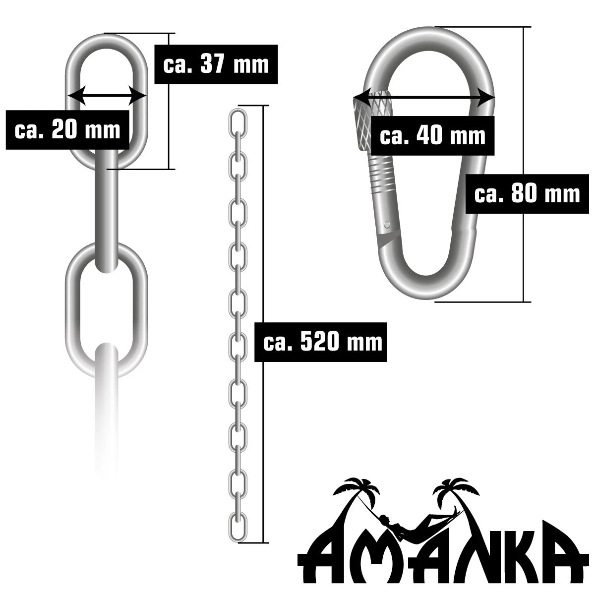 AMANKA 230 Kg Hangstoel Bevestiging 6 AMANKA 230 Kg Hangstoel Bevestiging - Afbeelding 6
