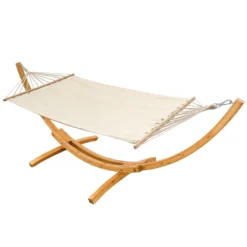 AMANKA 200 X 120 Hangmat Met Houten Frame - Beige