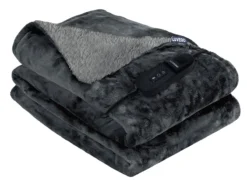 Luvego Fleece/sherpa Elektrische Deken - Dark Grey