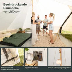 Skandika Tipii 400 Technical Cotton Tent -Merkloos Winkel e3ba6edb6f47240f